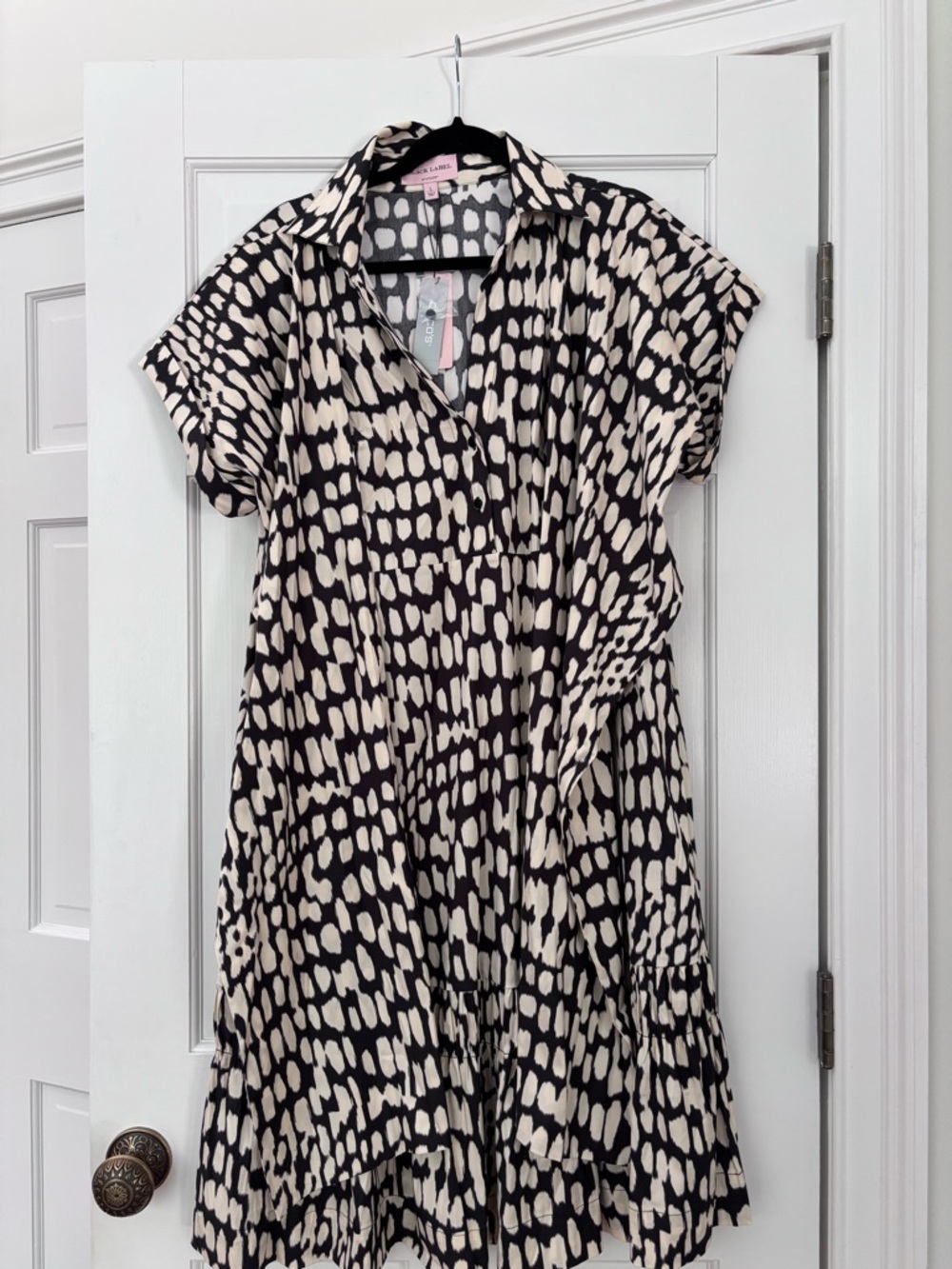 Chico’s Black Label Animal Print Shirt Dress - Size Large (NWT)